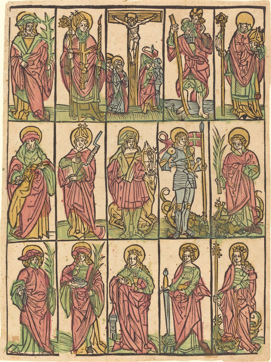 Catorce Santos Auxiliares de German 15th Century