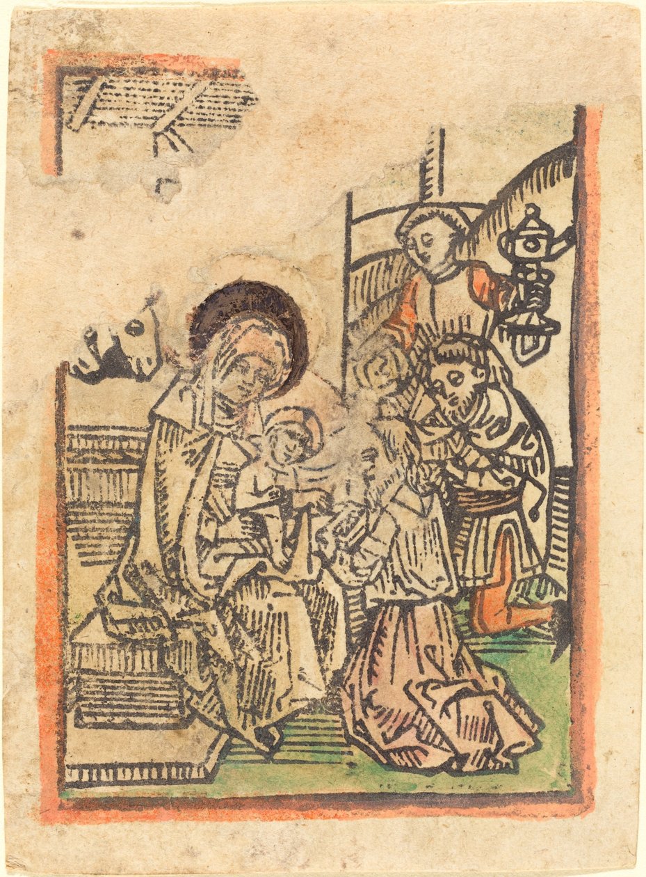 La adoración de los magos de German 15th Century