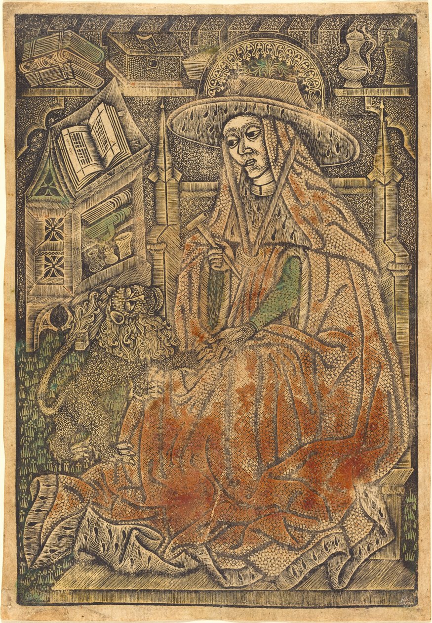 San Jerónimo en su Estudio de German 15th Century or Master of the Aachen Madonna