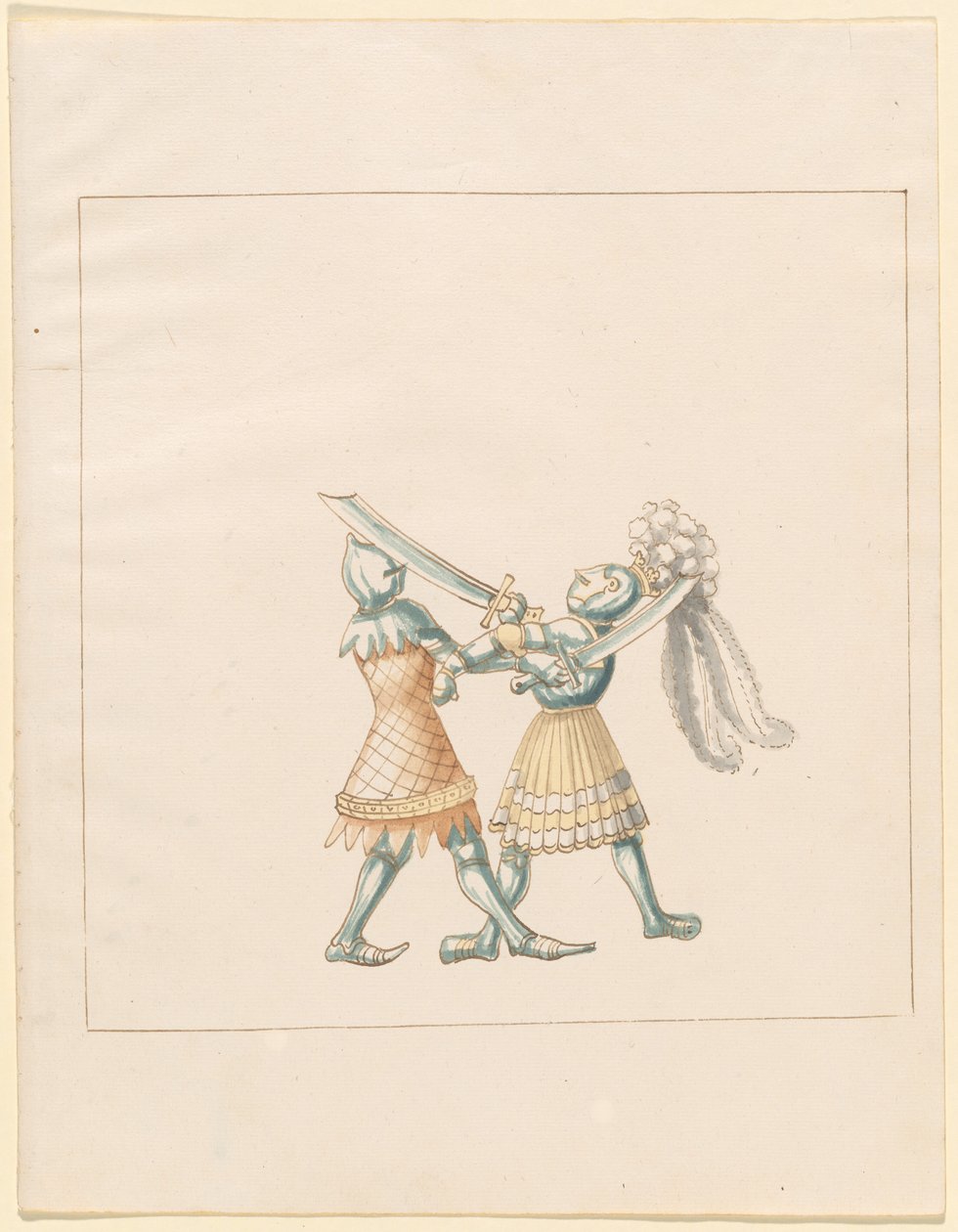Freydal, El libro de justas y torneos del emperador Maximiliano I: Combates a pie (Justas)(Volumen III): Lámina 154 de German 16th Century