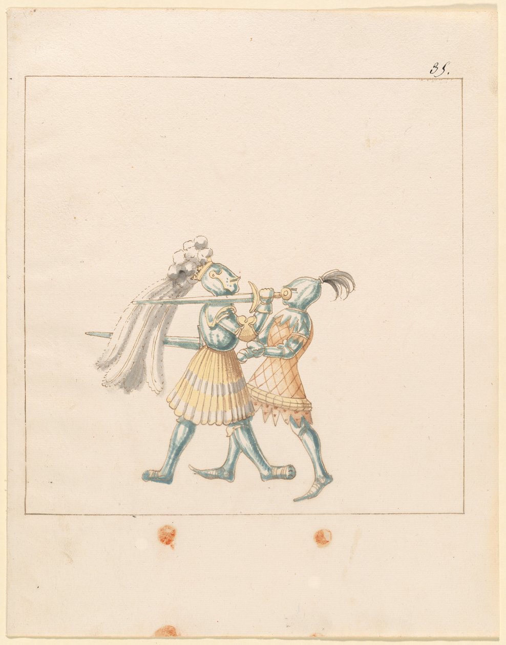 Freydal, El libro de justas y torneos del emperador Maximiliano I: Combates a pie (Justas)(Volumen III): Placa 165 de German 16th Century
