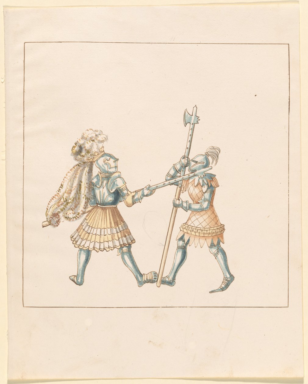 Freydal, El libro de justas y torneos del emperador Maximiliano I: Combates a pie (Justas) (Volumen III): Lámina 144 de German 16th Century