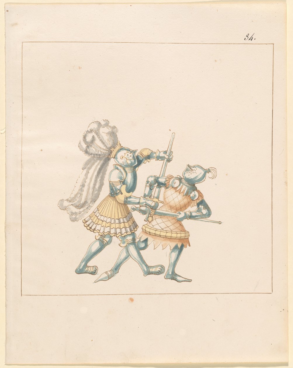 Freydal, El Libro de Justas y Torneos del Emperador Maximiliano I: Combates a Pie (Justas)(Volumen III): Lámina 164 de German 16th Century