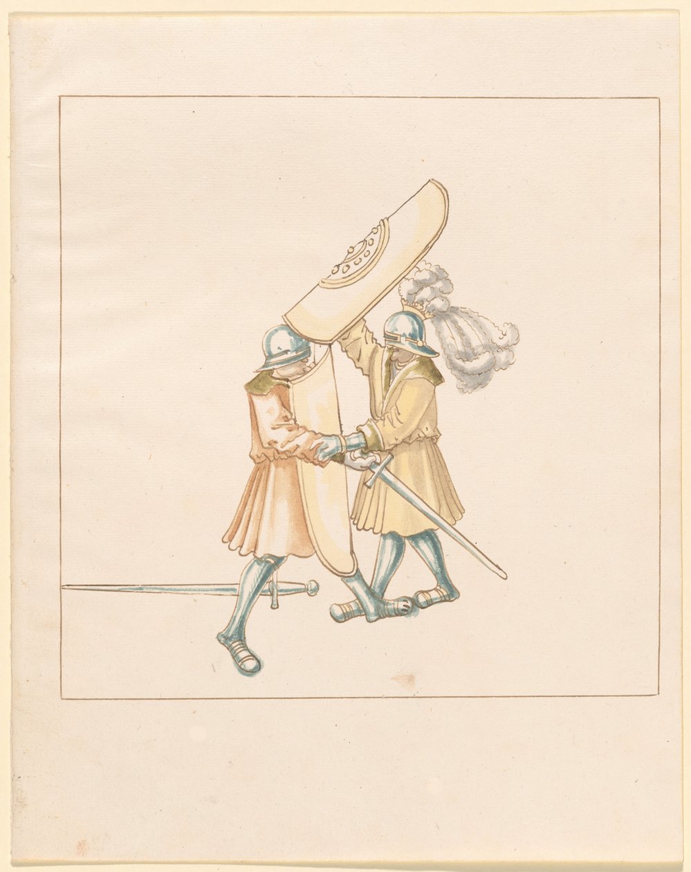 Freydal, El libro de justas y torneos del emperador Maximiliano I: Combates a pie (Justas)(Volumen III): Placa 156 de German 16th Century