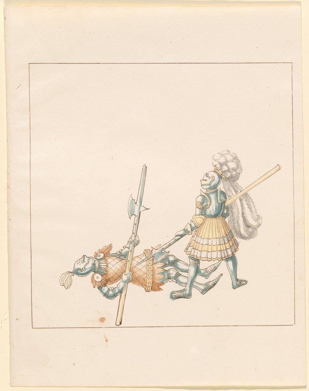 Freydal, El libro de justas y torneos del emperador Maximiliano I: Combates a pie (Justas)(Volumen III): Plato 145 de German 16th Century