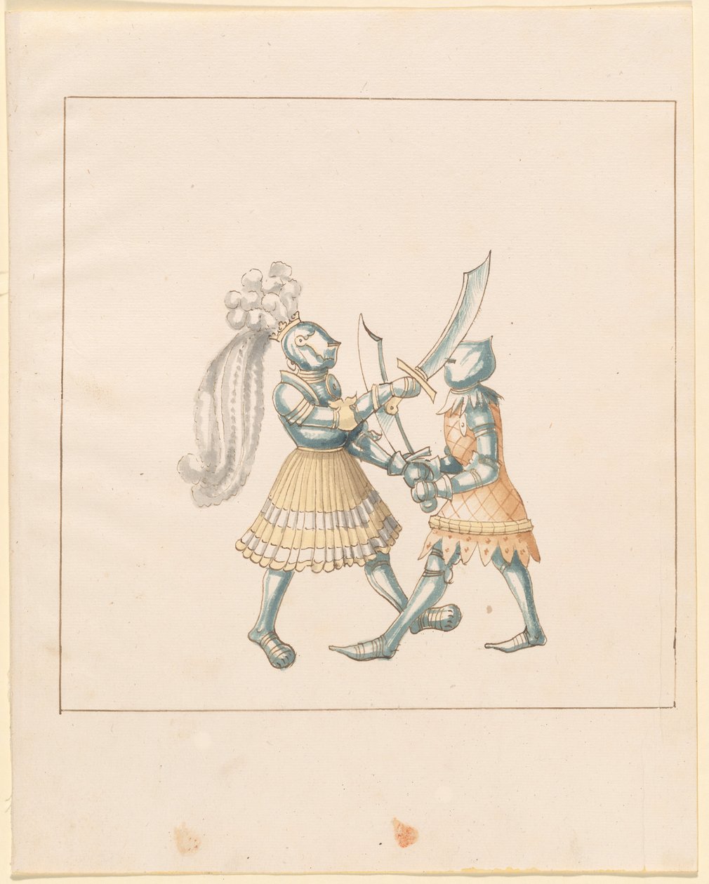 Freydal, El Libro de Justas y Torneos del Emperador Maximiliano I: Combates a Pie (Justas)(Volumen III): Placa 153 de German 16th Century