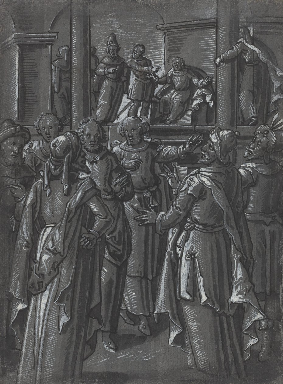 El Sumo Sacerdote ante Pilato de German 16th Century