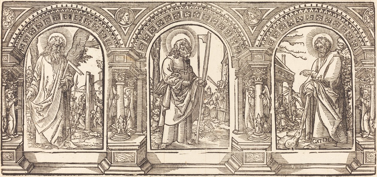 Cristo y Sus Discípulos IV de German 16th Century after Martin Schongauer