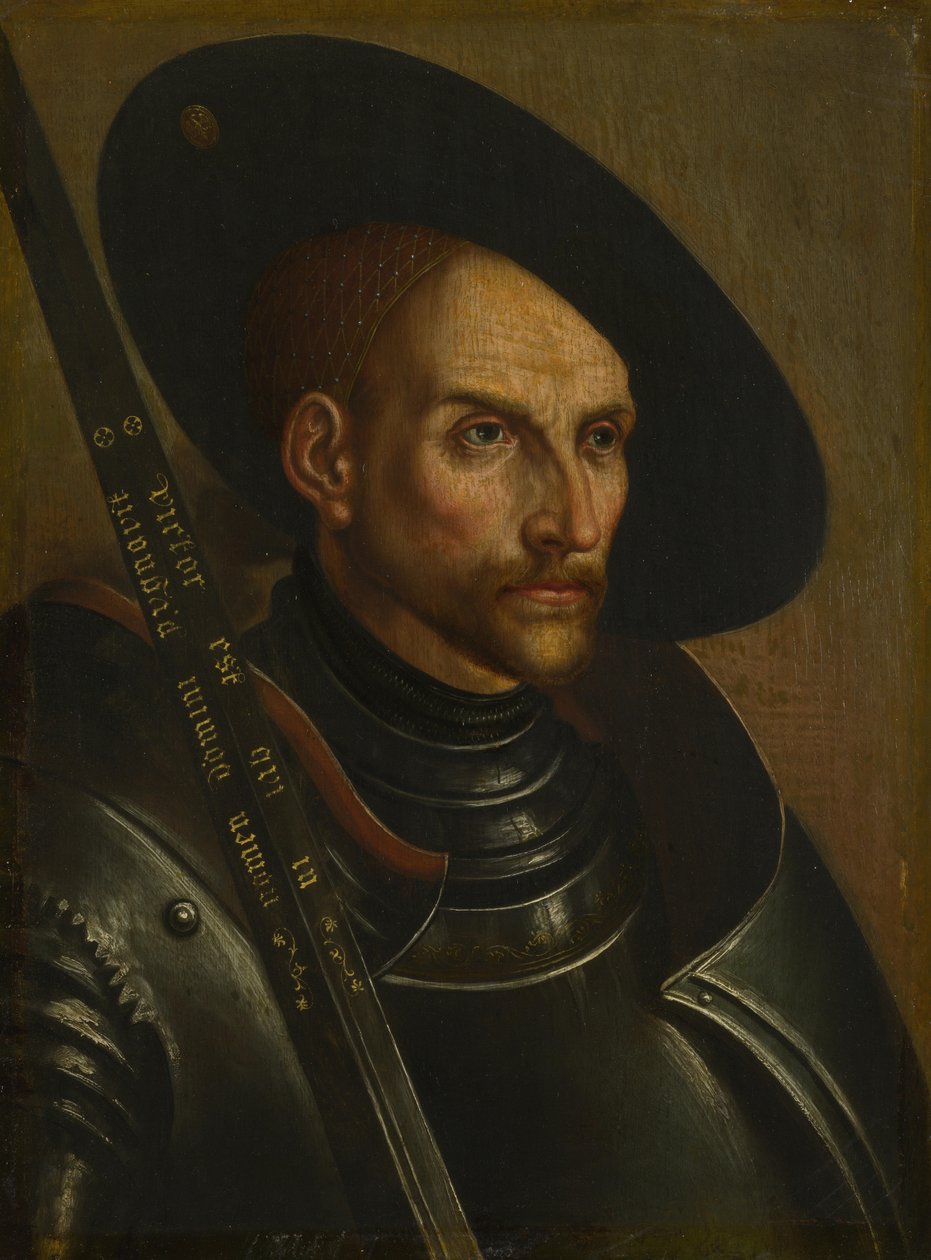 Retrato de Edzard I, Conde de Frisia Oriental 1461-1528, siglo XVIII de German Master