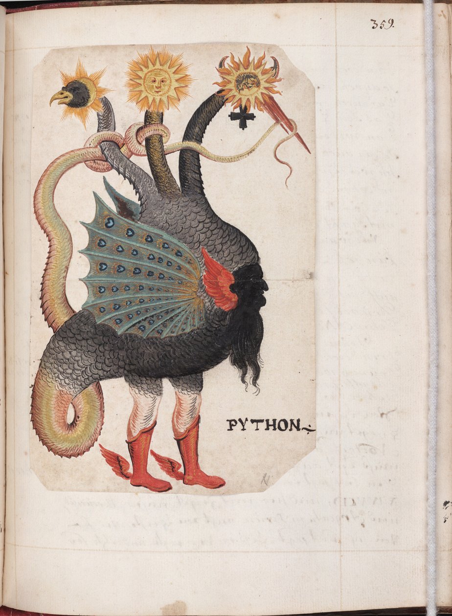 Pitón de: Compendio Alquímico y Rosacruz, ca 1760 de German Master
