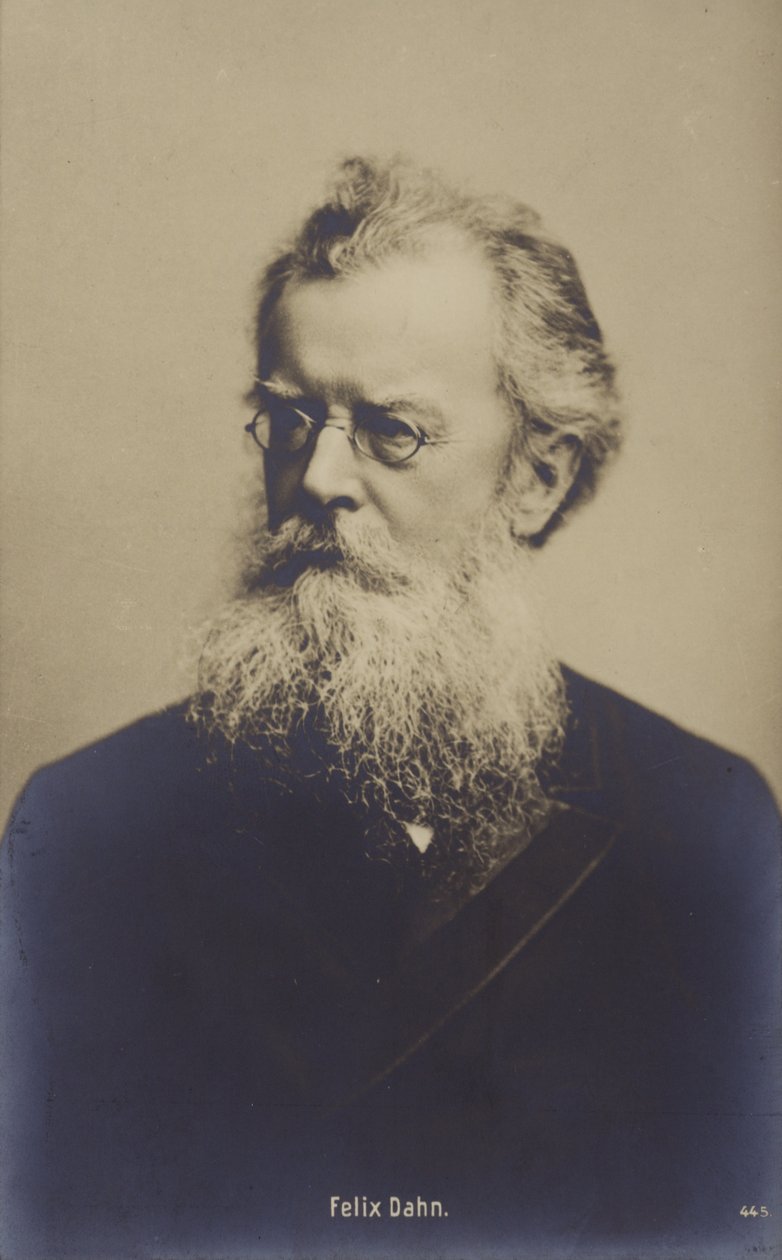 Felix Dahn (1834-1912), abogado, escritor e historiador alemán (foto b/n) de German Photographer