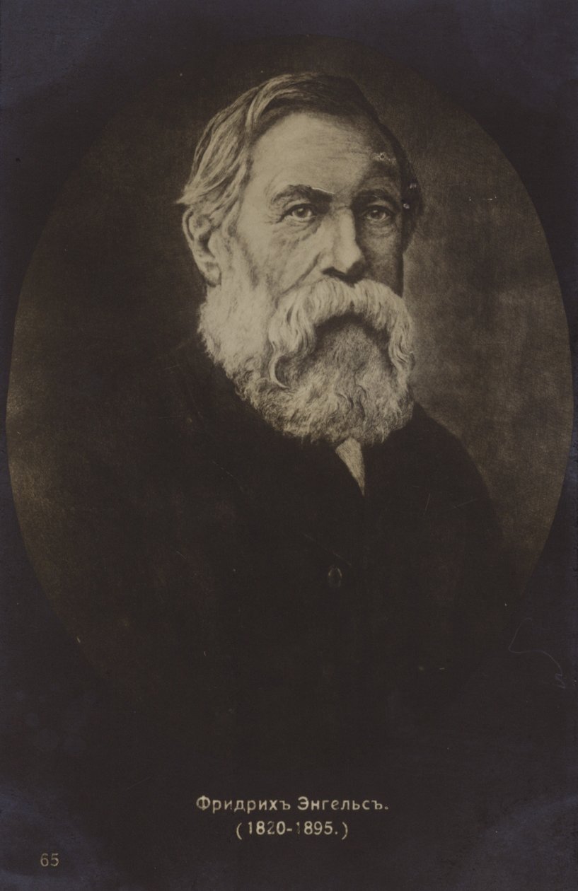 Friedrich Engels (1820-1895), teórico político, científico social y escritor alemán (foto b/n) de German Photographer