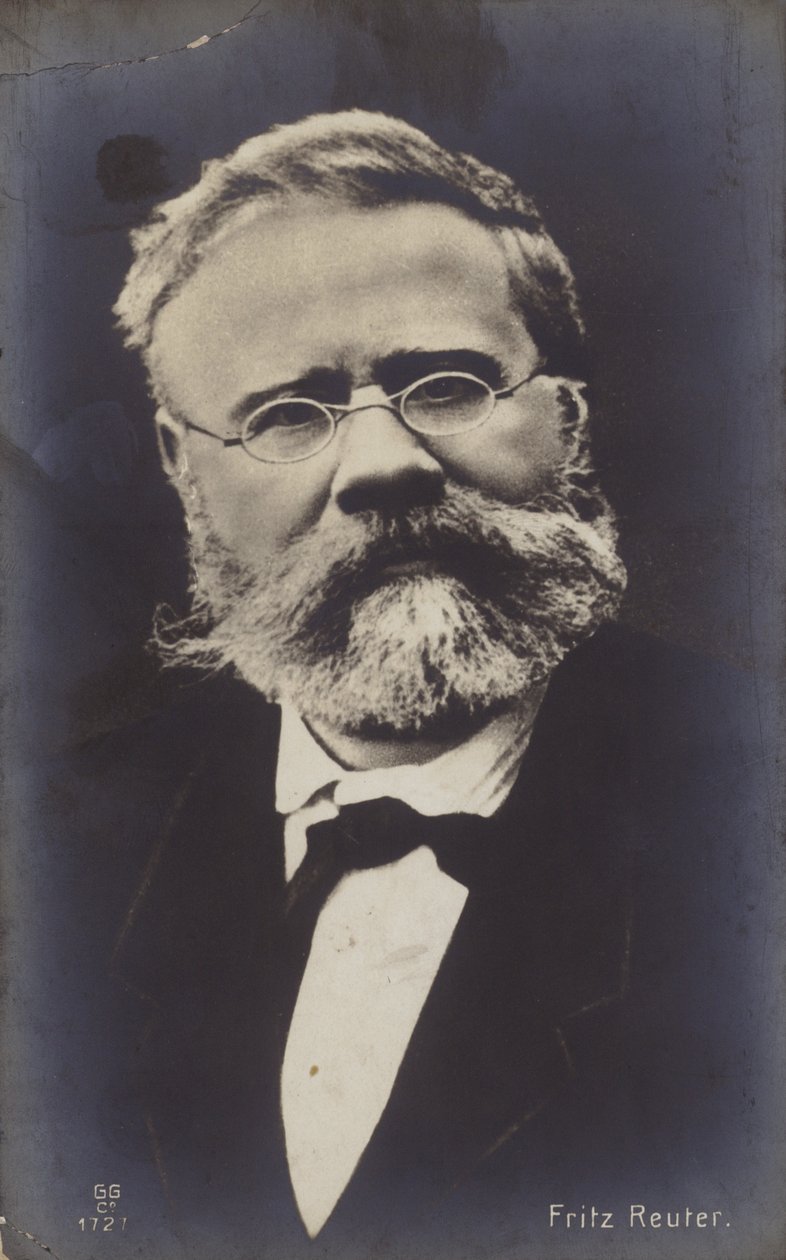 Fritz Reuter (1810-1874), novelista alemán (foto b/n) de German Photographer