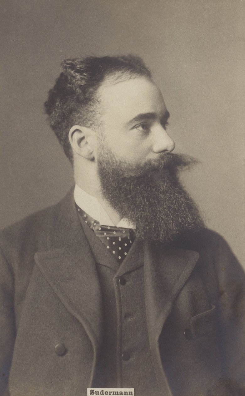 Hermann Sudermann (1857-1928), dramaturgo y novelista alemán (foto b/n) de German Photographer