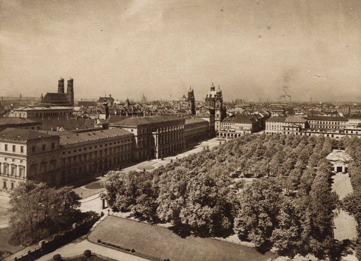 Munchen / Múnich: Vista de Múnich (foto en blanco y negro) de German Photographer
