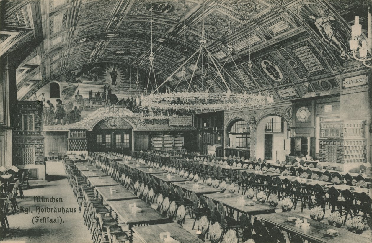 Múnich, Hofbrauhaus. Postal enviada el 11 de marzo de 1913. de German Photographer