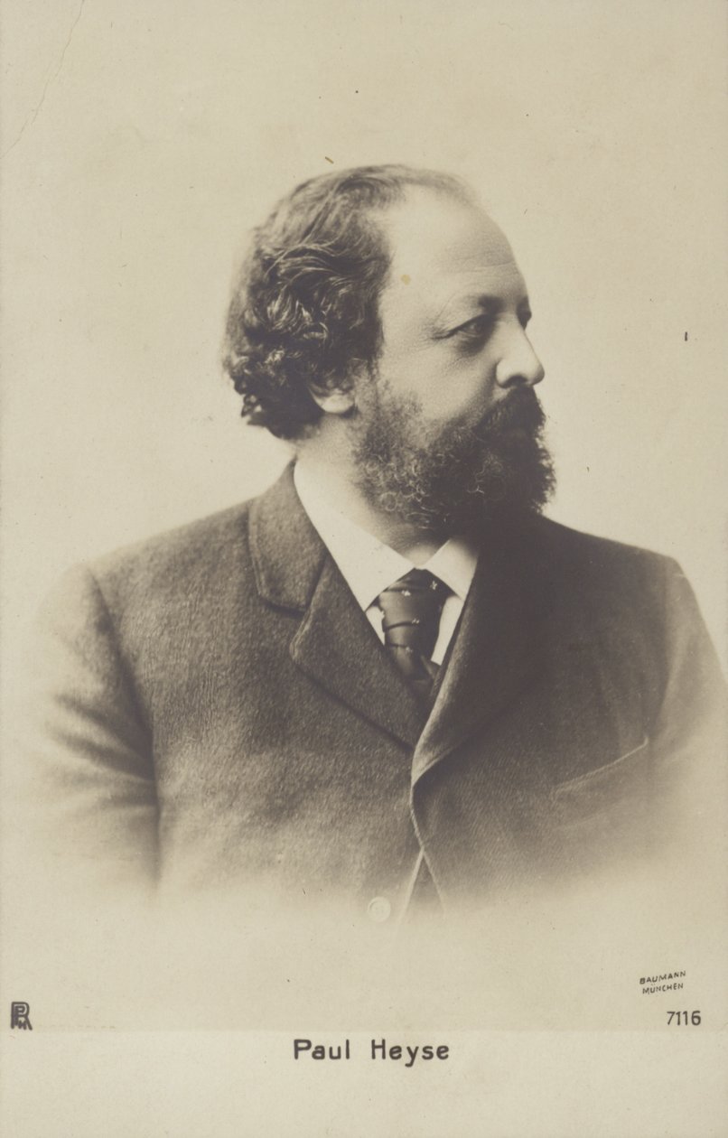Paul Heyse (1830-1914), escritor y traductor alemán (foto b/n) de German Photographer
