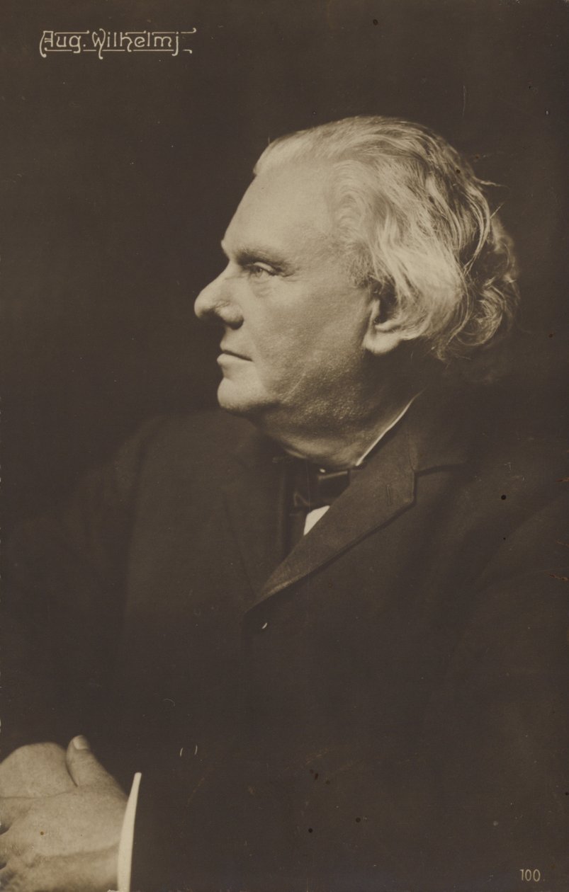 Retrato de August Wilhelm Bach (foto en blanco y negro) de German Photographer