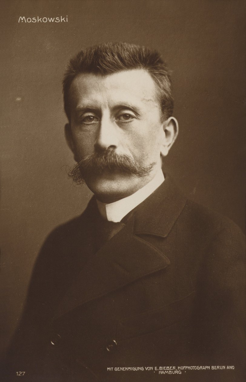 Retrato de Moritz Moszkowski (foto en blanco y negro) de German Photographer
