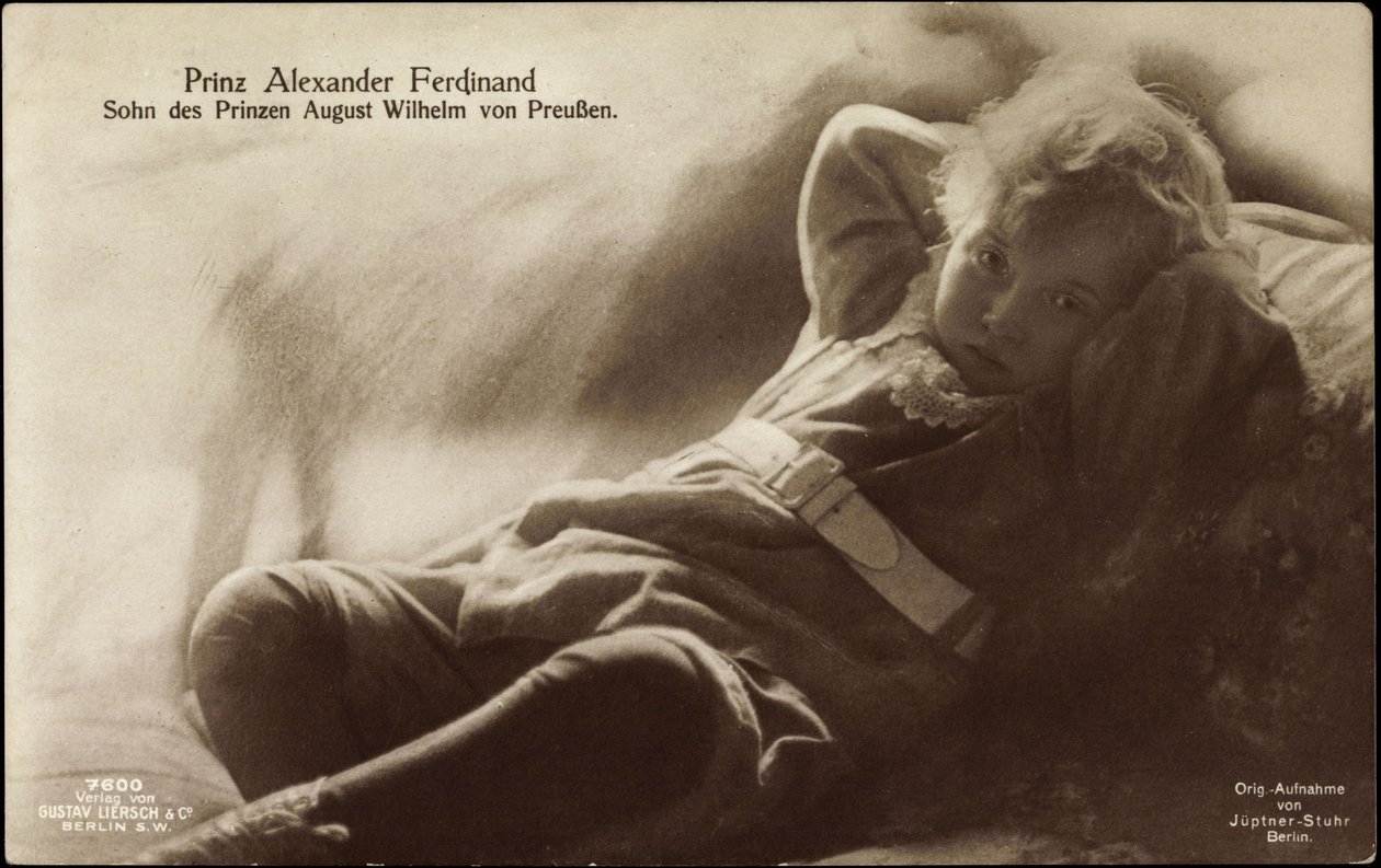 Príncipe Alejandro Fernando, hijo de Augusto Guillermo de German Photographer