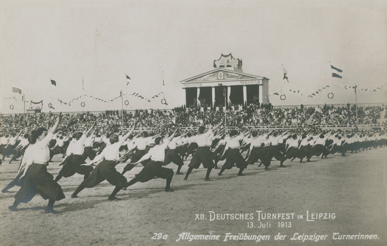 Duodécimo festival alemán de gimnasia, Leipzig de German Photographer