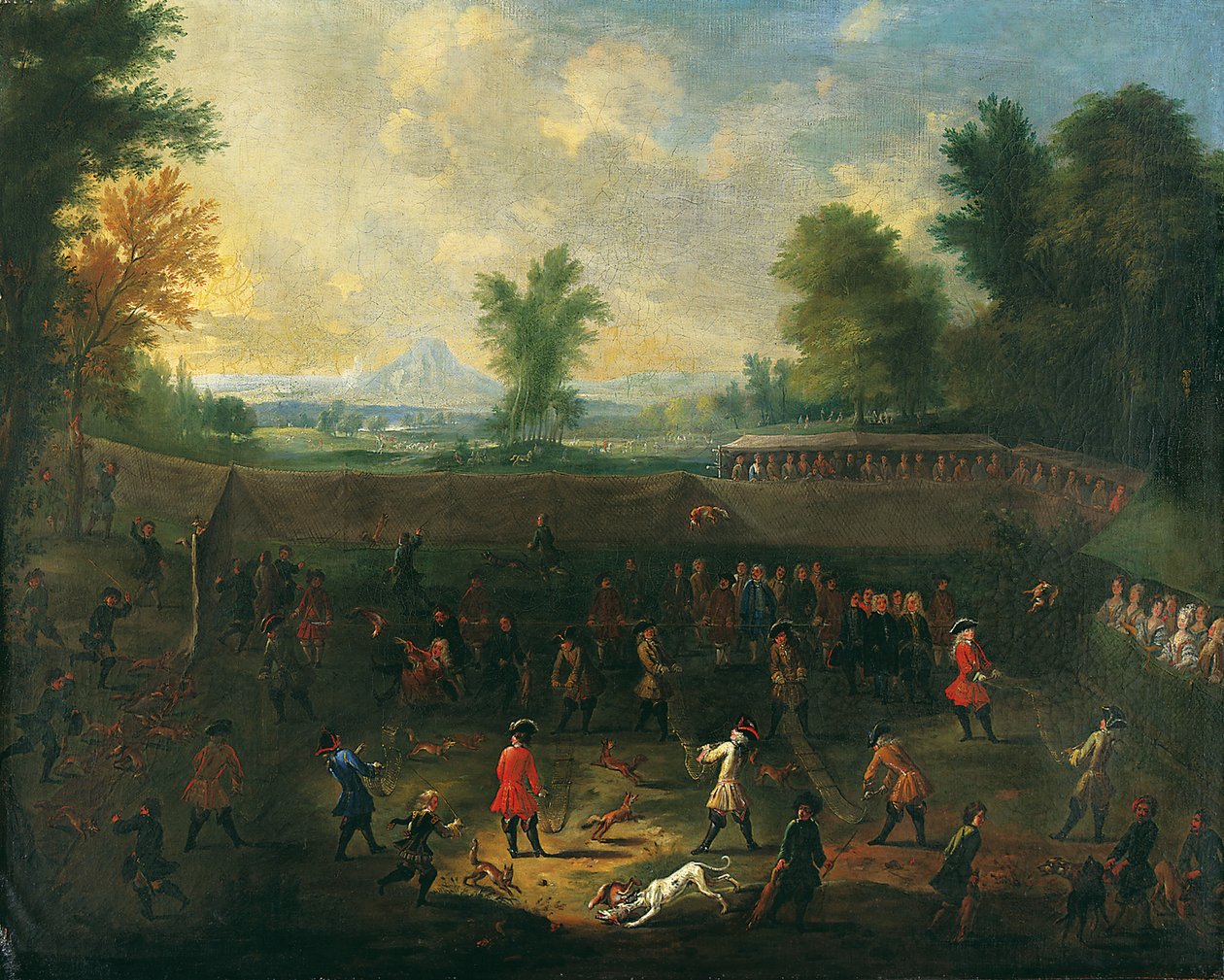 Un Partido de Lanzamiento de Zorros con Compañía Elegante Observando de German School
