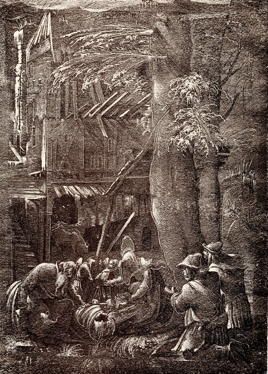 Adoración de los pastores de German School