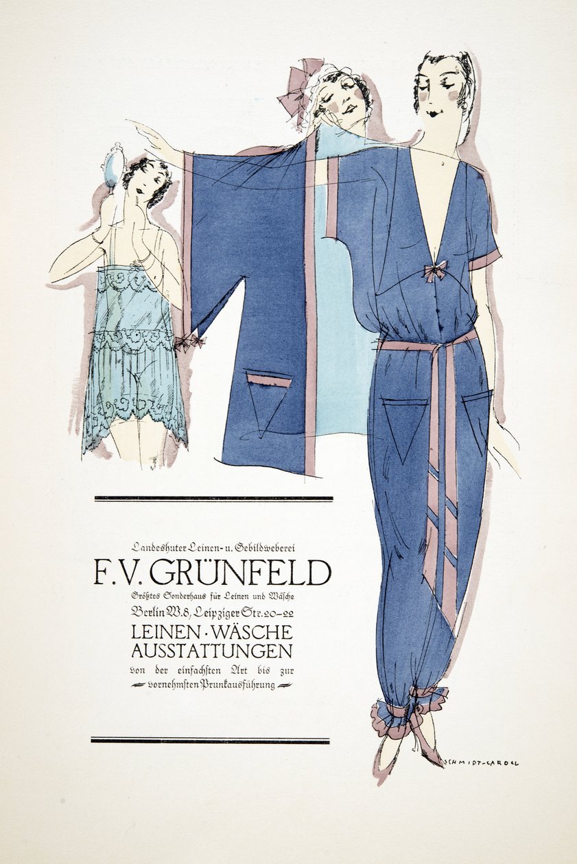 Anuncio para "F.V. Grunfeld", de Styl, pub.1922 de German School