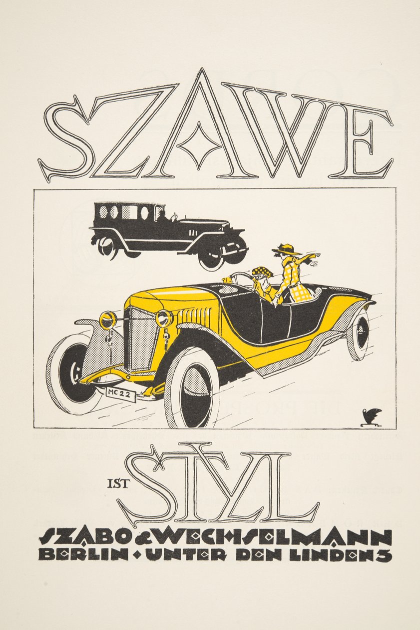 Anuncio para Szawe (Szabo & Wechselmann), de Styl, pub.1922 de German School