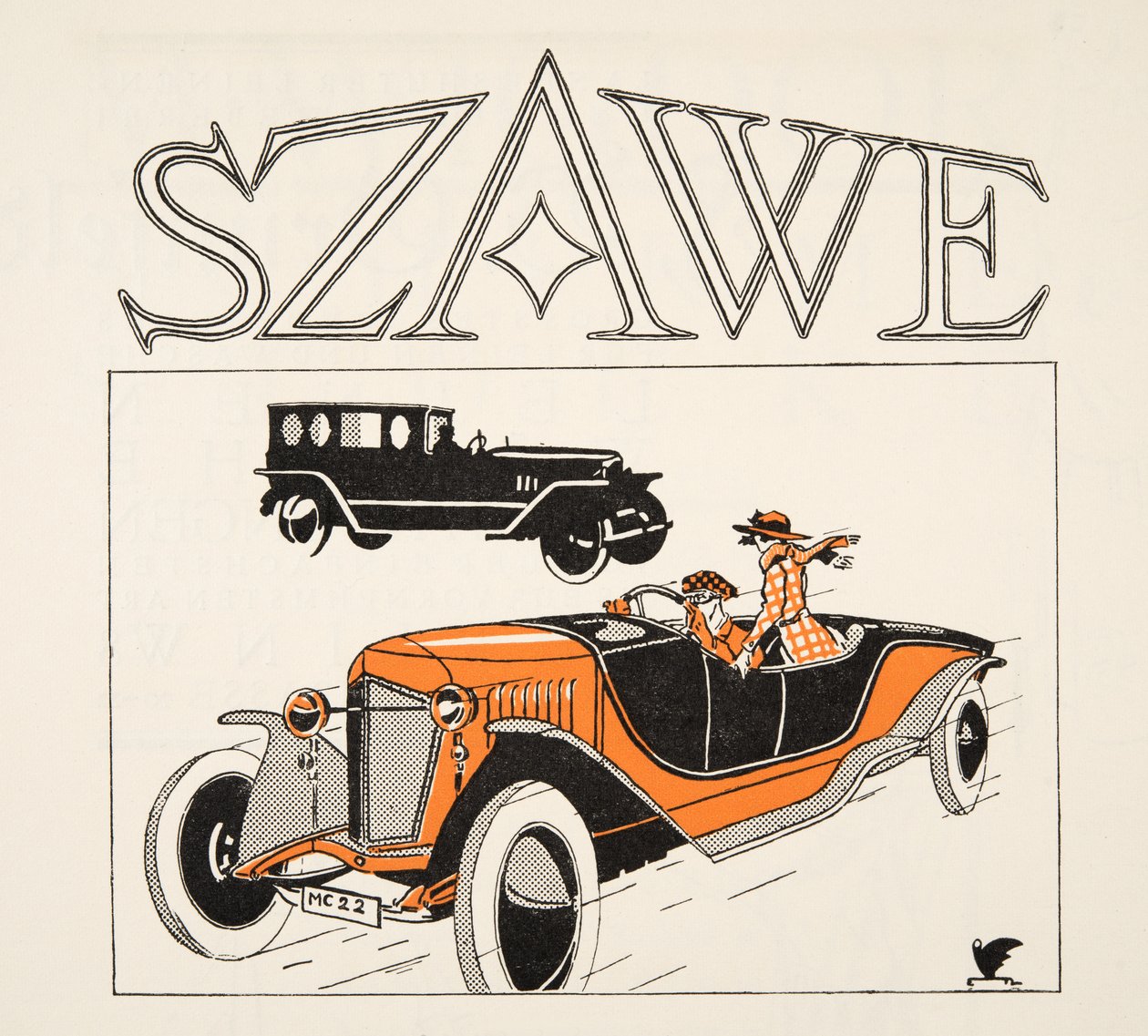 Anuncio de Szawe, de Styl, pub.1922 (impresión en pochoir) de German School