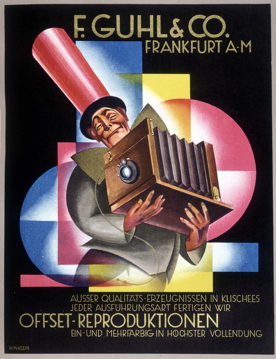 Publicidad para el fabricante alemán de cámaras Offset. En “Gebrauchs Graphik”, periódico alemán de German School