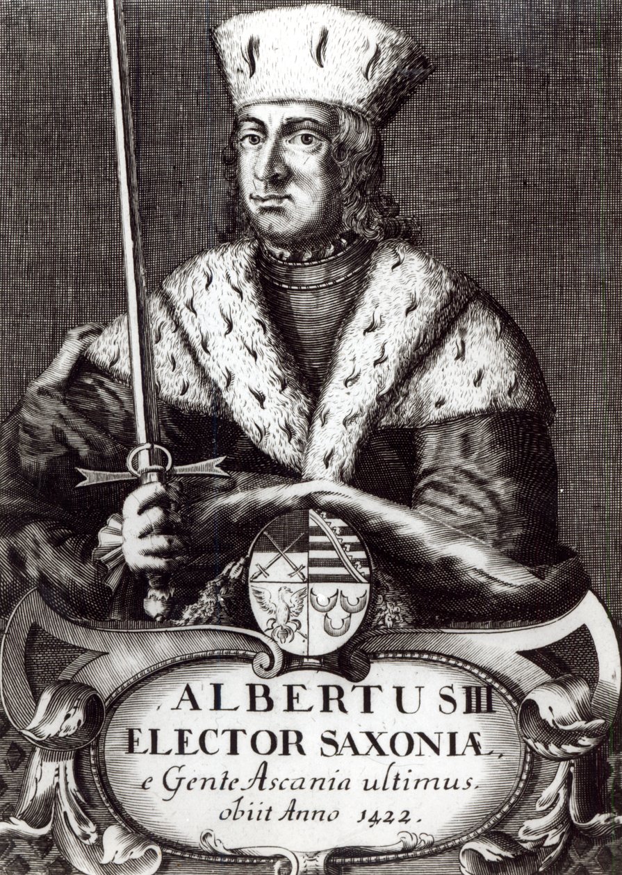 Alberto III, último Elector de Sajonia de la dinastía Ascania de German School