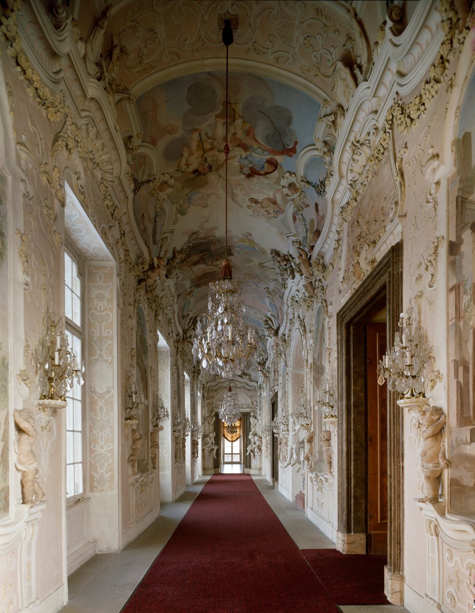 Arte barroco: vista de la sala de los Espejos del Castillo de Ludwigsburg de German School