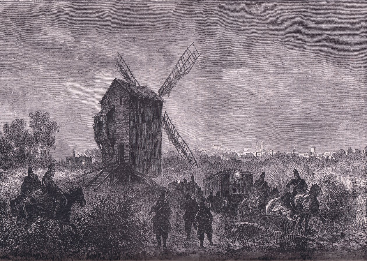 Antes de Orleans, Historia de la Guerra entre Francia y Alemania de Cassell, publicada por Cassell and Company Limited, c.1890 (litografía) de German School