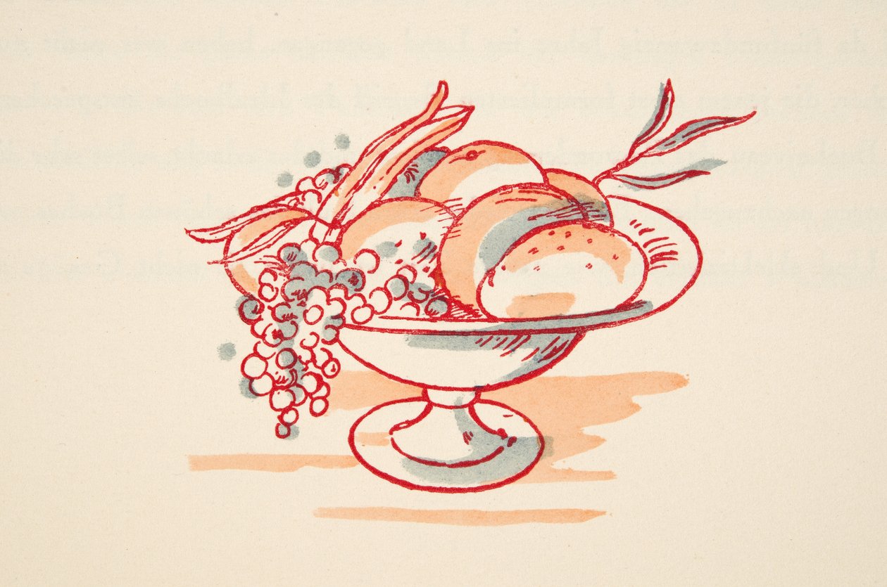 Tazón de frutas, de Styl, pub.1922 de German School