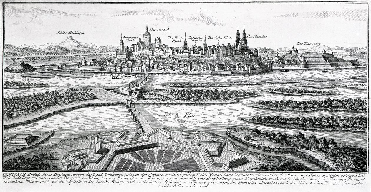 Breisach (aguafuerte) de German School