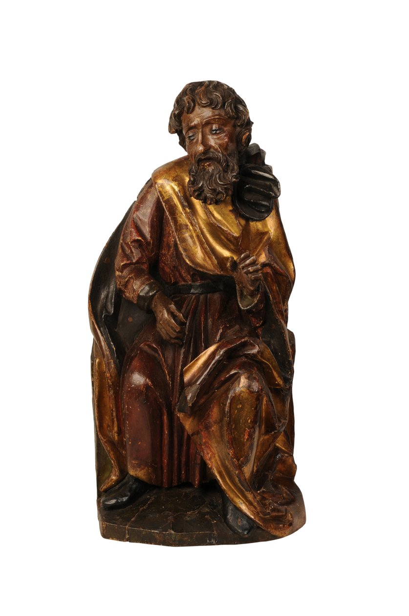 Escultura de tilo tallada de un profeta, Suabia c.1500 de German School