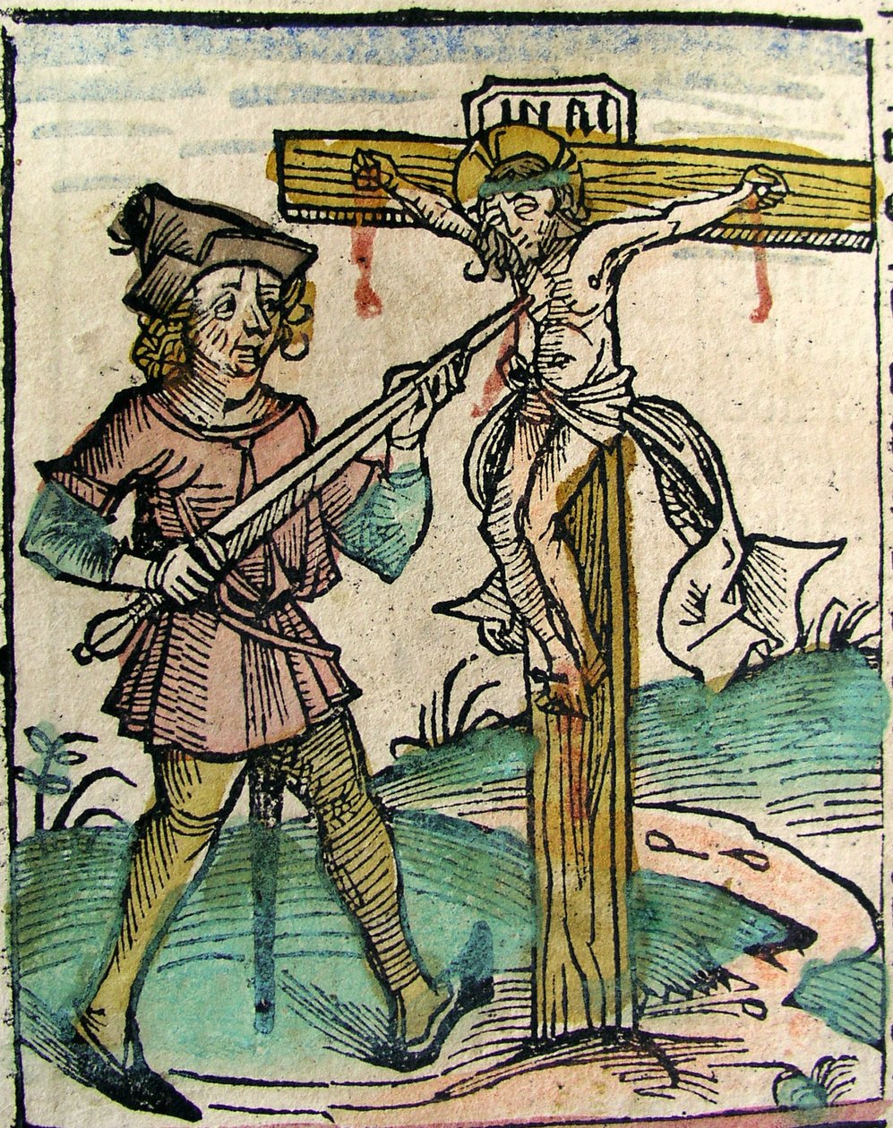 Cristo recrucificado, publicado en la Crónica de Núremberg, 1493 de German School