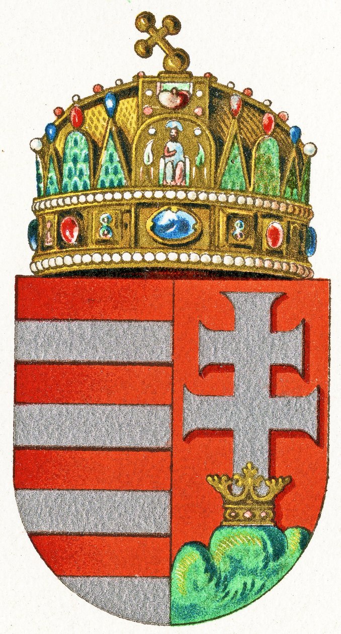 Escudo de armas de Hungría, c.1898 de German School
