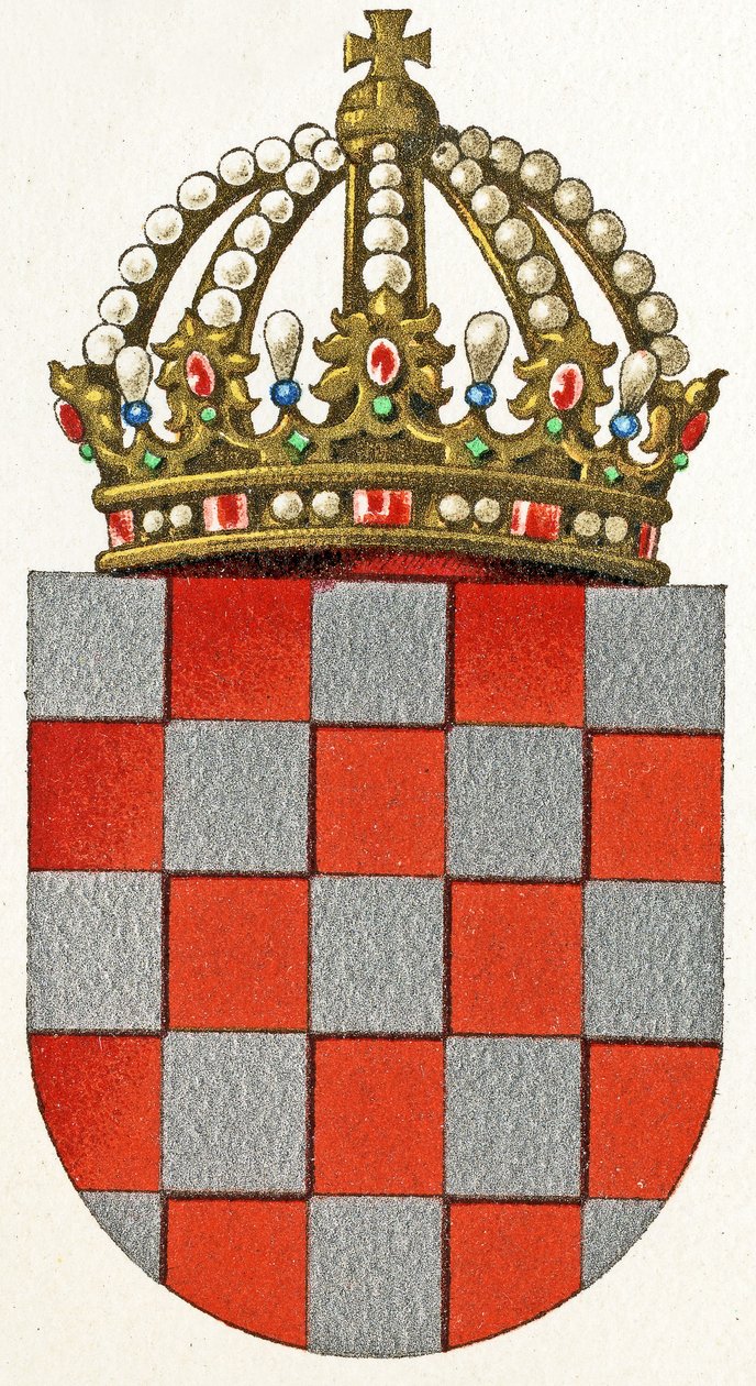 Escudo de armas de Croacia, c.1898 de German School