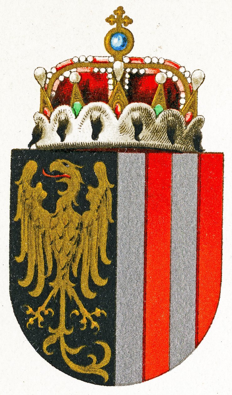 Escudo de armas de Alta Austria, c.1898 de German School