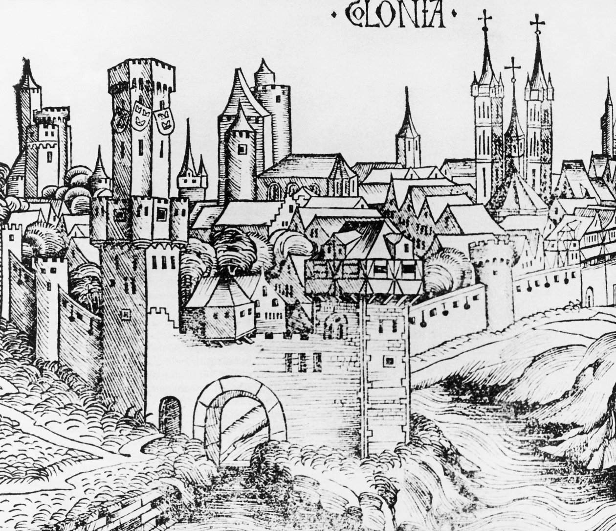 Colonia, xilografía, Alemania de German School