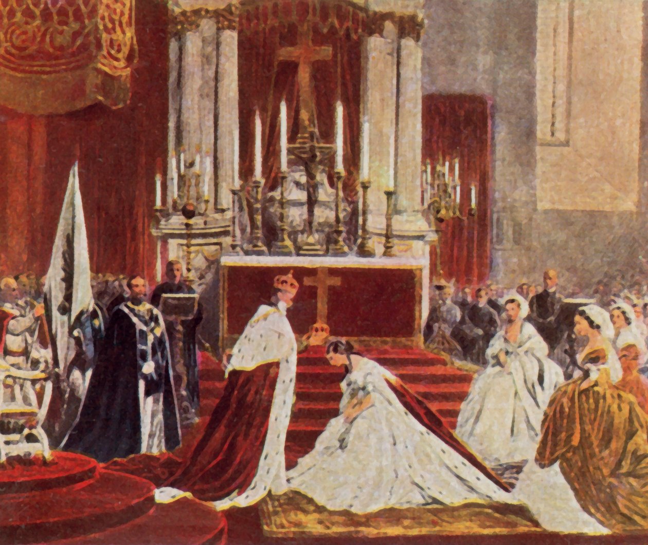 Coronación de Guillermo I en Königsberg de German School