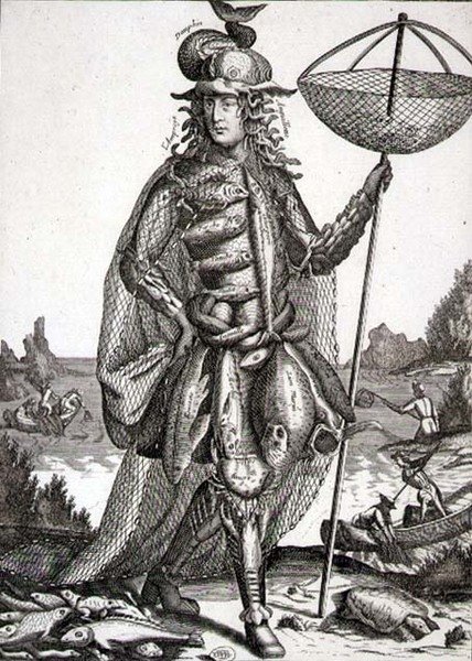 Traje para un Pescador, pub. por Gerard Valck c.1690 de German School