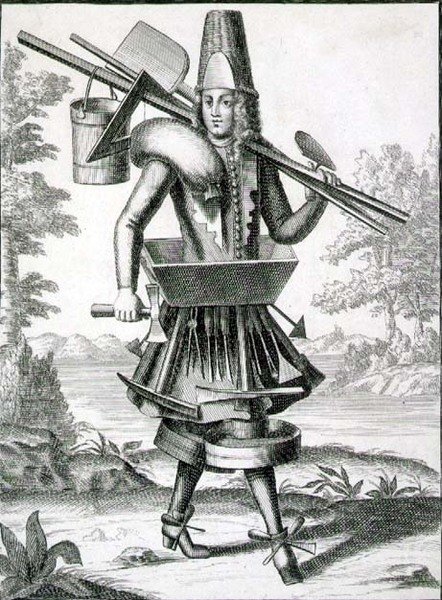 Traje para un albañil, publicado por Gerard Valck c.1690 de German School