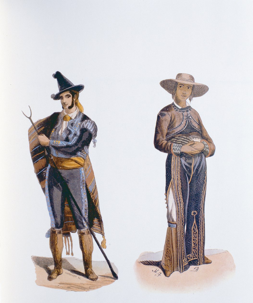 Trajes de los habitantes de México y Veracruz de German School