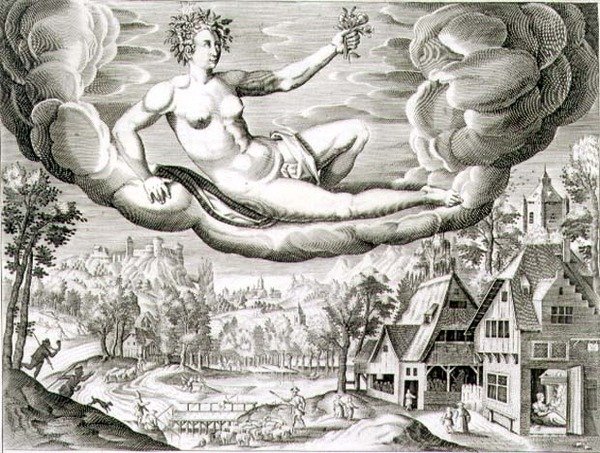 Amanecer, grabado por Paul Furst (c.1605-66) (grabado) de German School