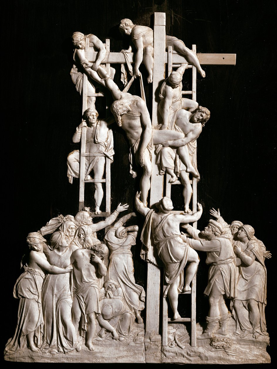 Deposición. Escultura de marfil de la escuela alemana de German School