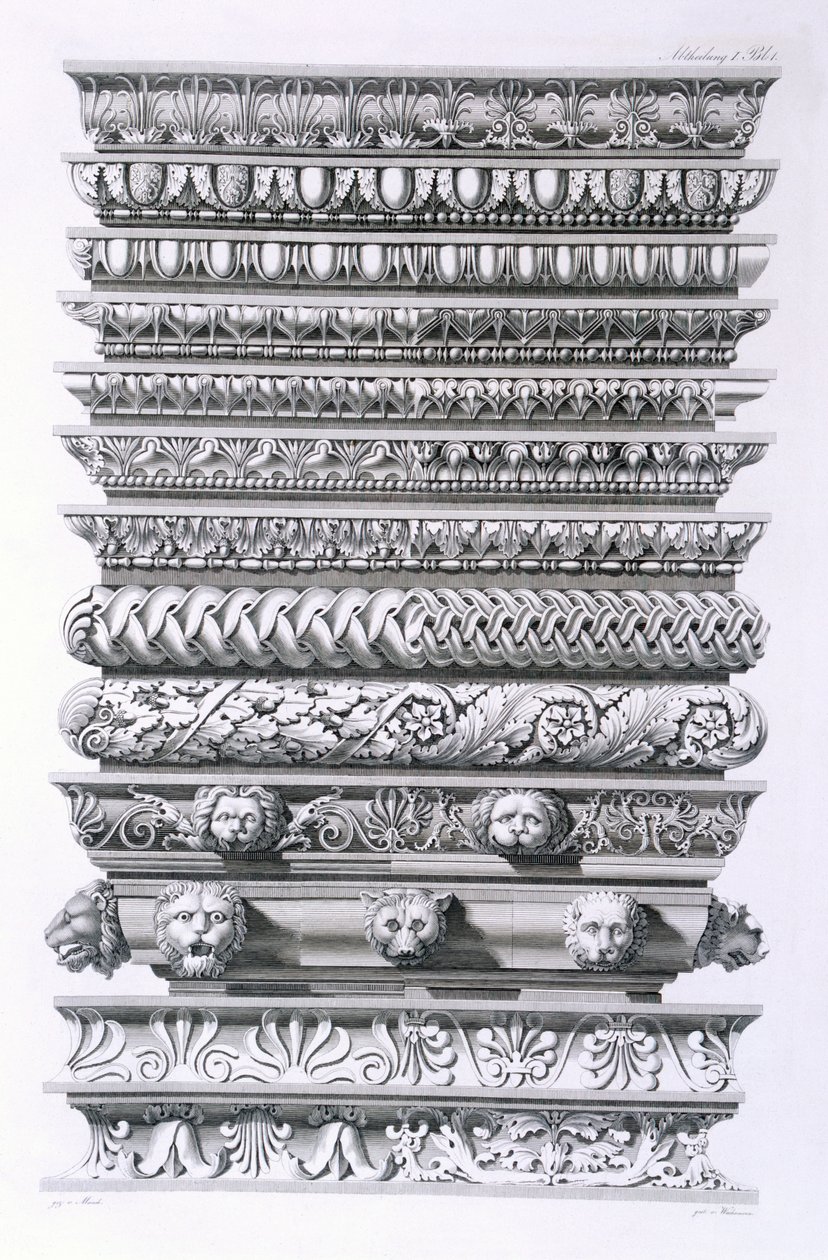 Diseños para cornisas, 1856 de German School