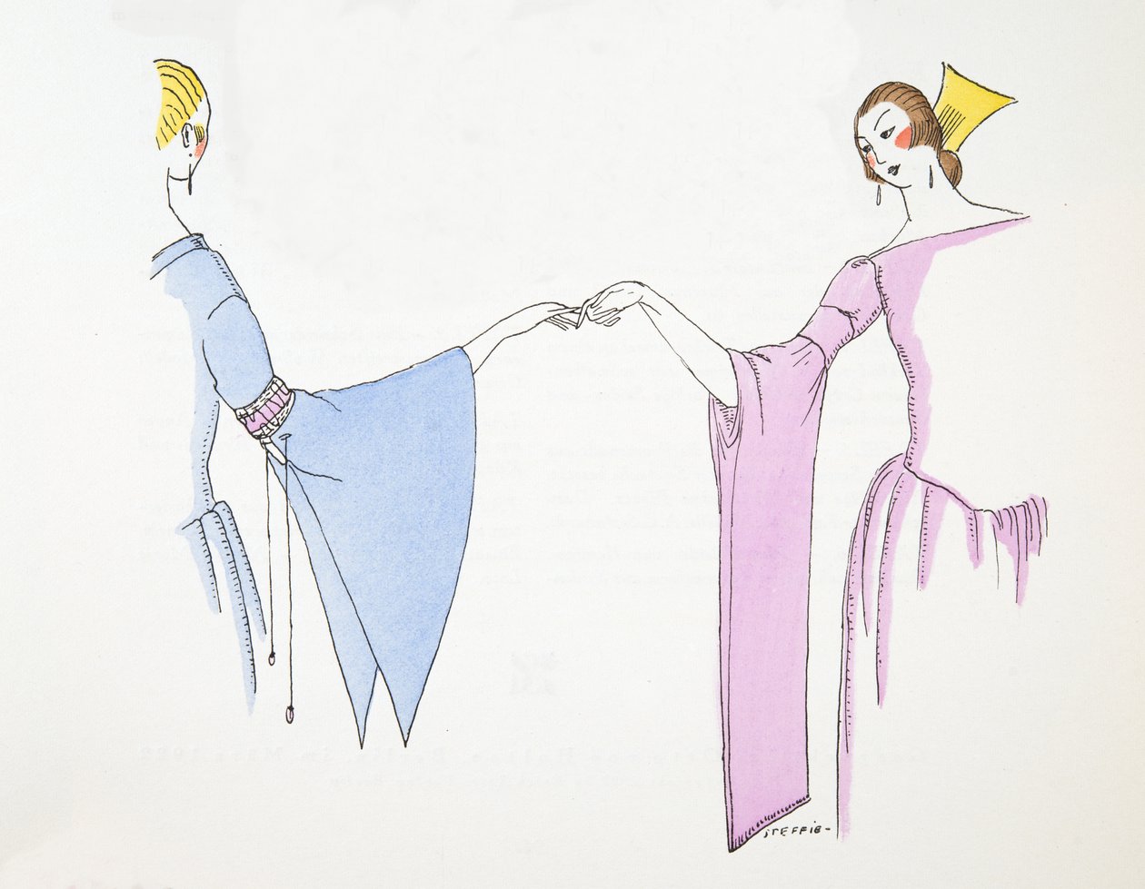 Designs for Sleeves, de Styl, pub.1922 (estampado pochoir) de German School